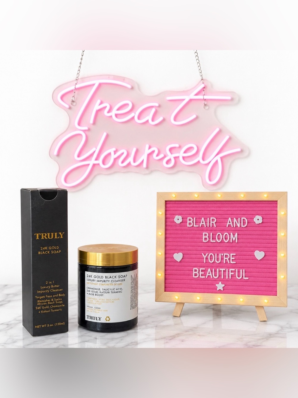 Truly Beauty 24k Black Gold Soap & 24k Black Gold Luxury Impurity Cleanser-DC'd